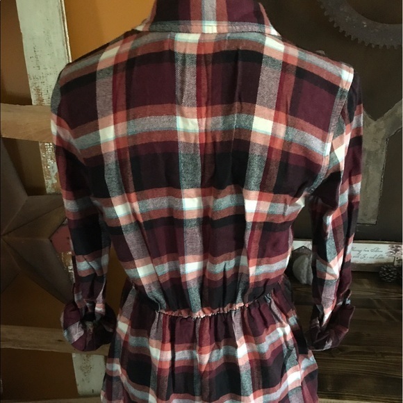 NWT Abercrombie & Fitch Flannel Shirt Dress XS-S - Picture 6 of 7